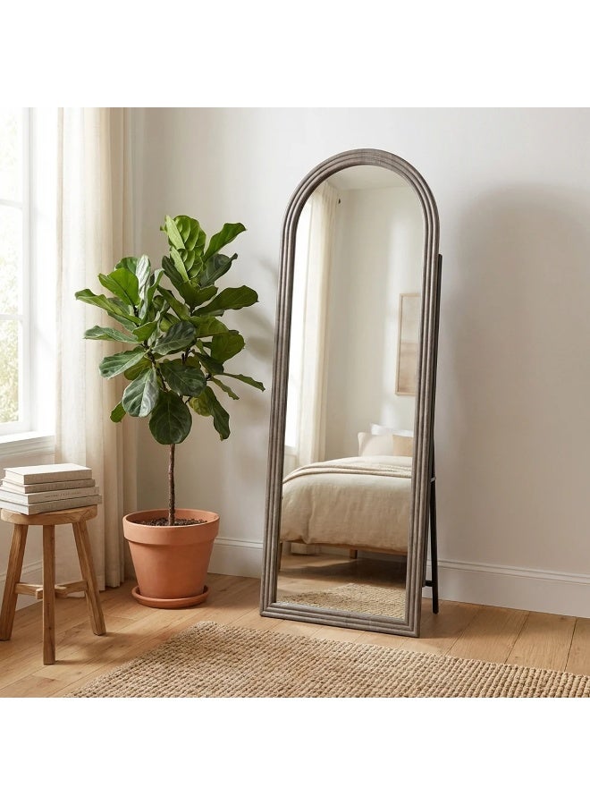 بيتي مرايا طويلة مع ستاند إطار خشب مقاس ( 170*60 ) سم - رمادي - Image 1